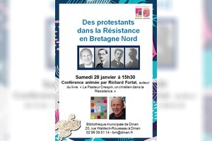 Des protestants dans la résistance en Bretagne Nord, Conférence à la Bibliothèque de Dinan