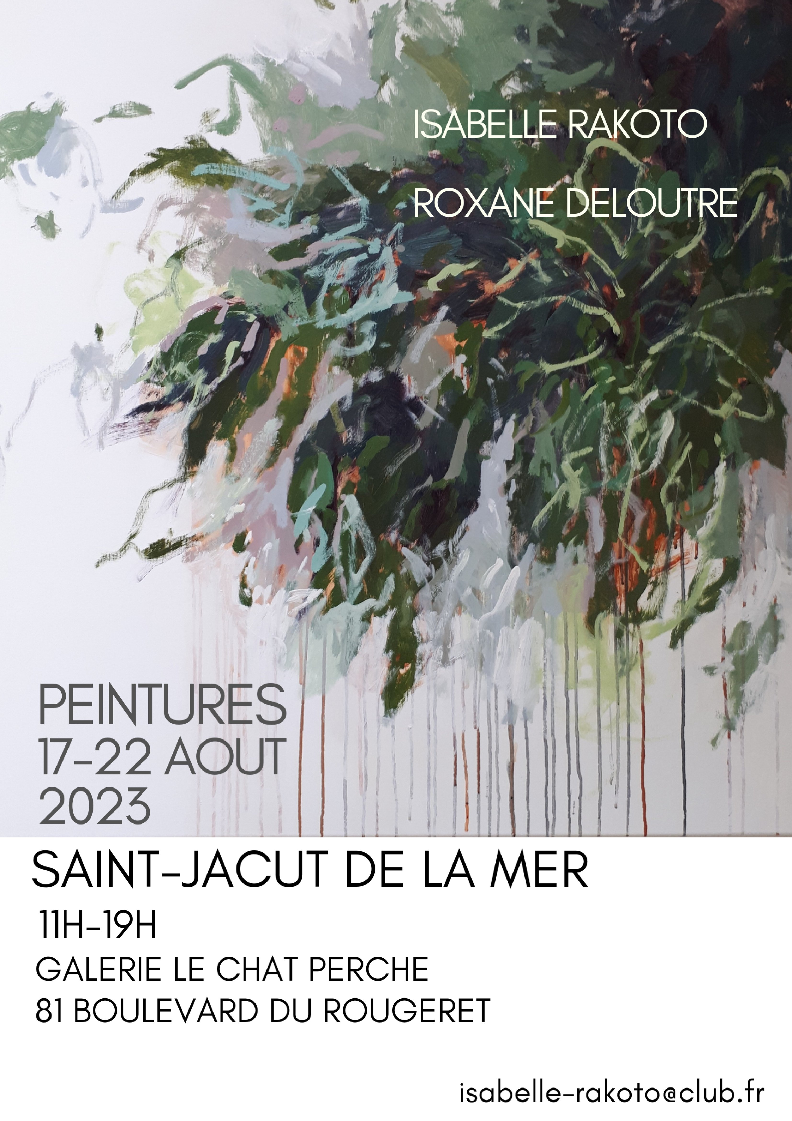 Expo peinture Isabelle Rakoto et Roxane Deloutre à Saint-Jacut
