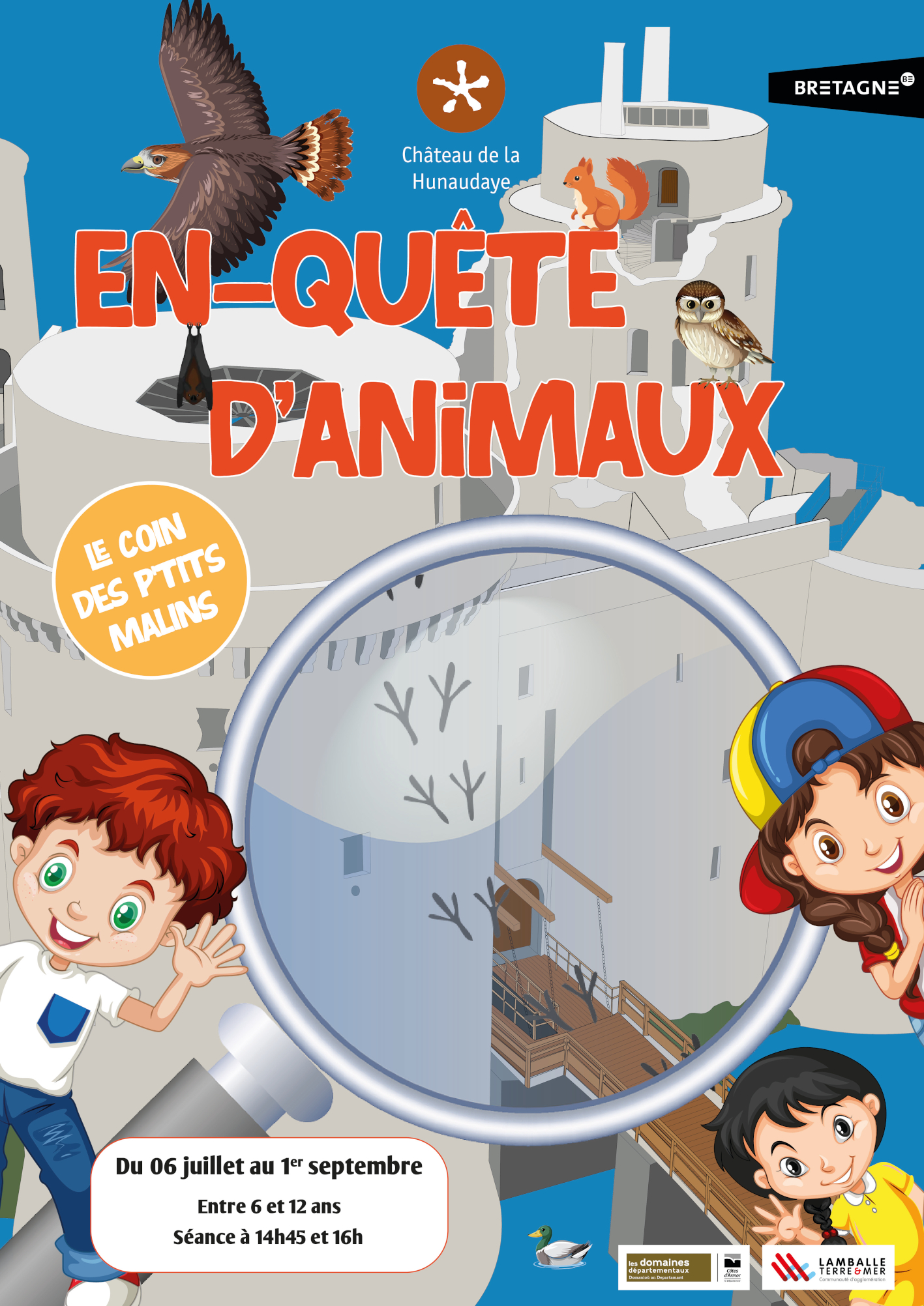 En-quête d'animaux, Jeu 6-12 ans au Château de la Hunaudaye Plédéliac