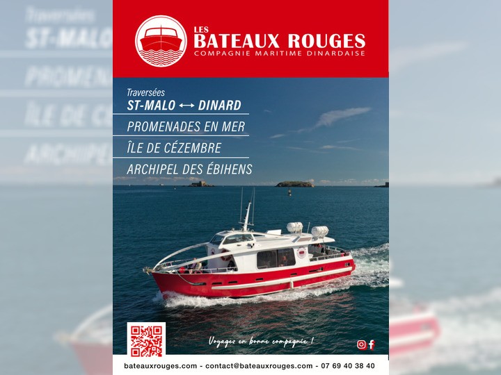 Promenade en mer dans la baie de St Malo avec les Bateaux Rouges