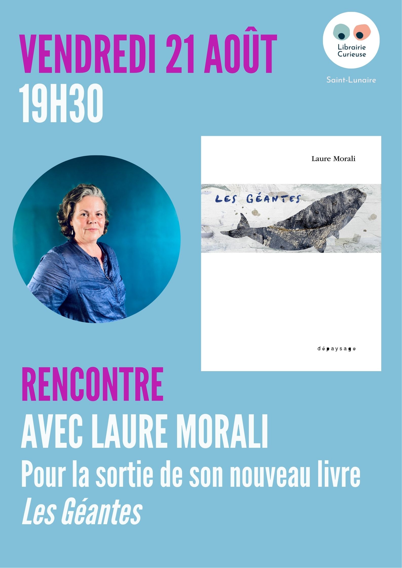 Rencontre avec Laure Morali à la librairie Curieuse de Saint-Lunaire