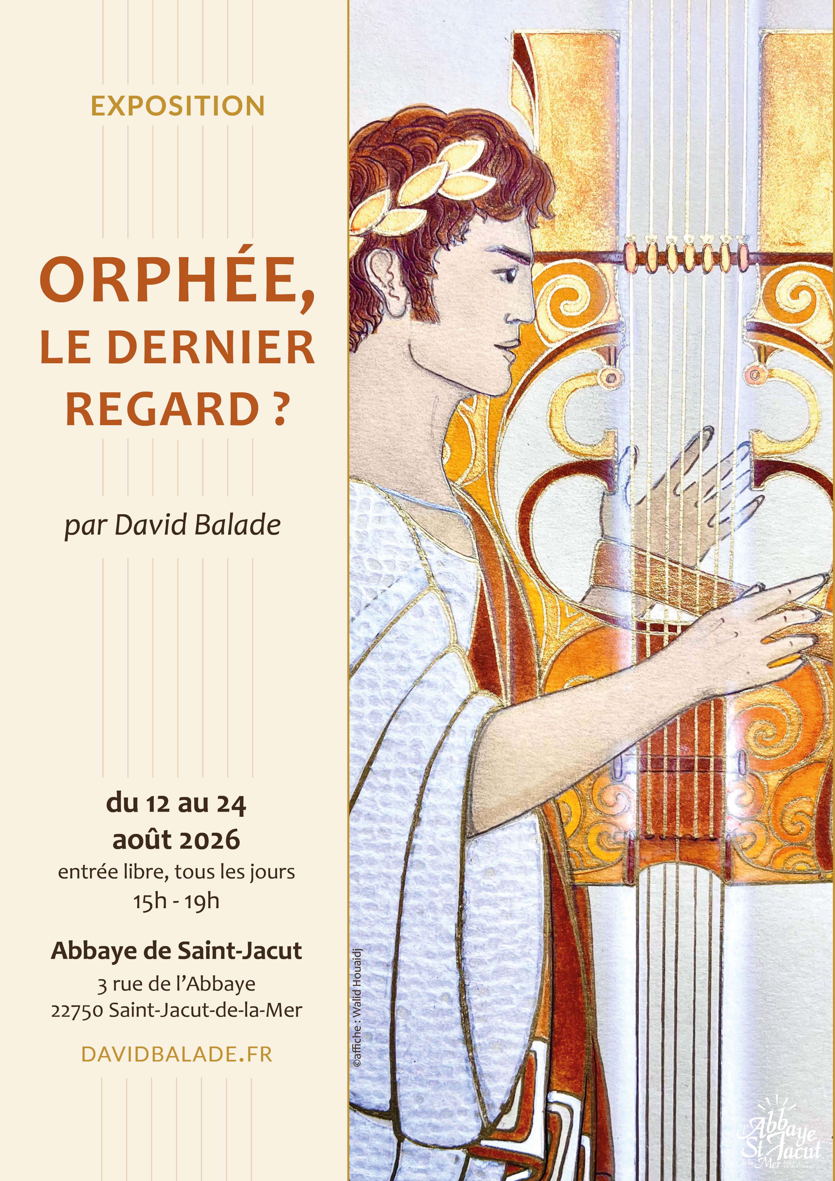 Orphée le dernier regard, Ouverture de l'exposition à l'Abbaye de Saint-Jacut-de-la-Mer