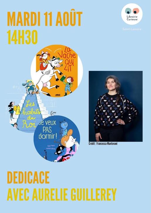 Dédicace d'Aurélie Guillerey à la librairie Curieuse de Saint-Lunaire