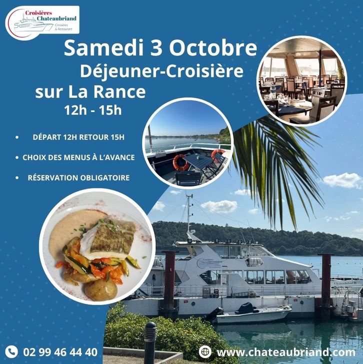 Déjeuner-croisière & promenade sur la Rance avec les Croisières Chateaubriand