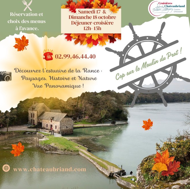 Déjeuner-Croisière & promenade sur la Rance avec les Croisières Chateaubriand